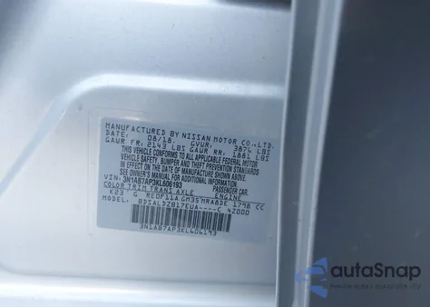 2019 Nissan Sentra Sv from USA, damaged, VIN 3N1AB7AP3KL606193